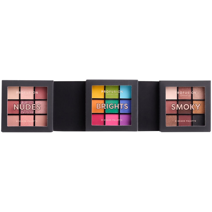 Profusion Cosmetics Ultimate Collection Mini paletták, 3 x 9 árnyalat
