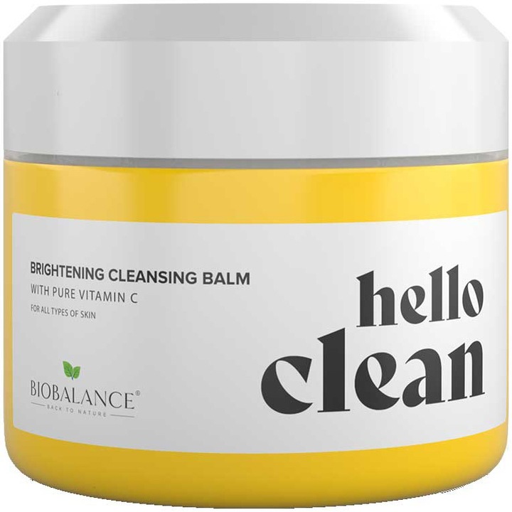 Почистващ балсам за лице 3 в 1 с чист витамин С Bio Balance, Hello Clean, 100 мл