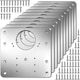 Set 10 elemente de reparare a balamalei, enkourakoko®, Inox, cu suruburi, 9cm X 9cm, Argintiu