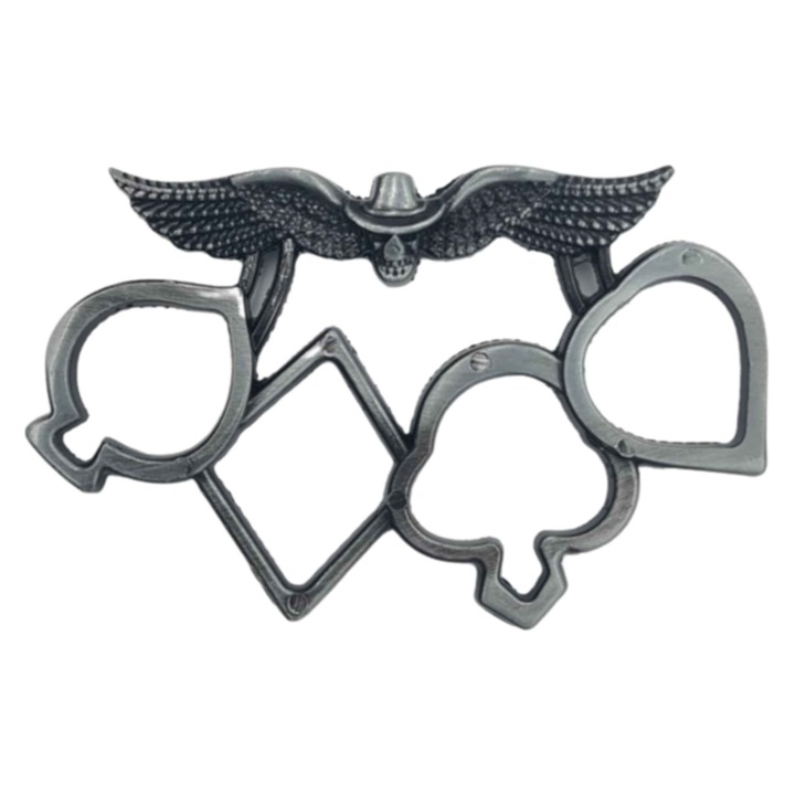 Кастет тип бокс, ангел на смъртта, сив, 1 см, Dalimag