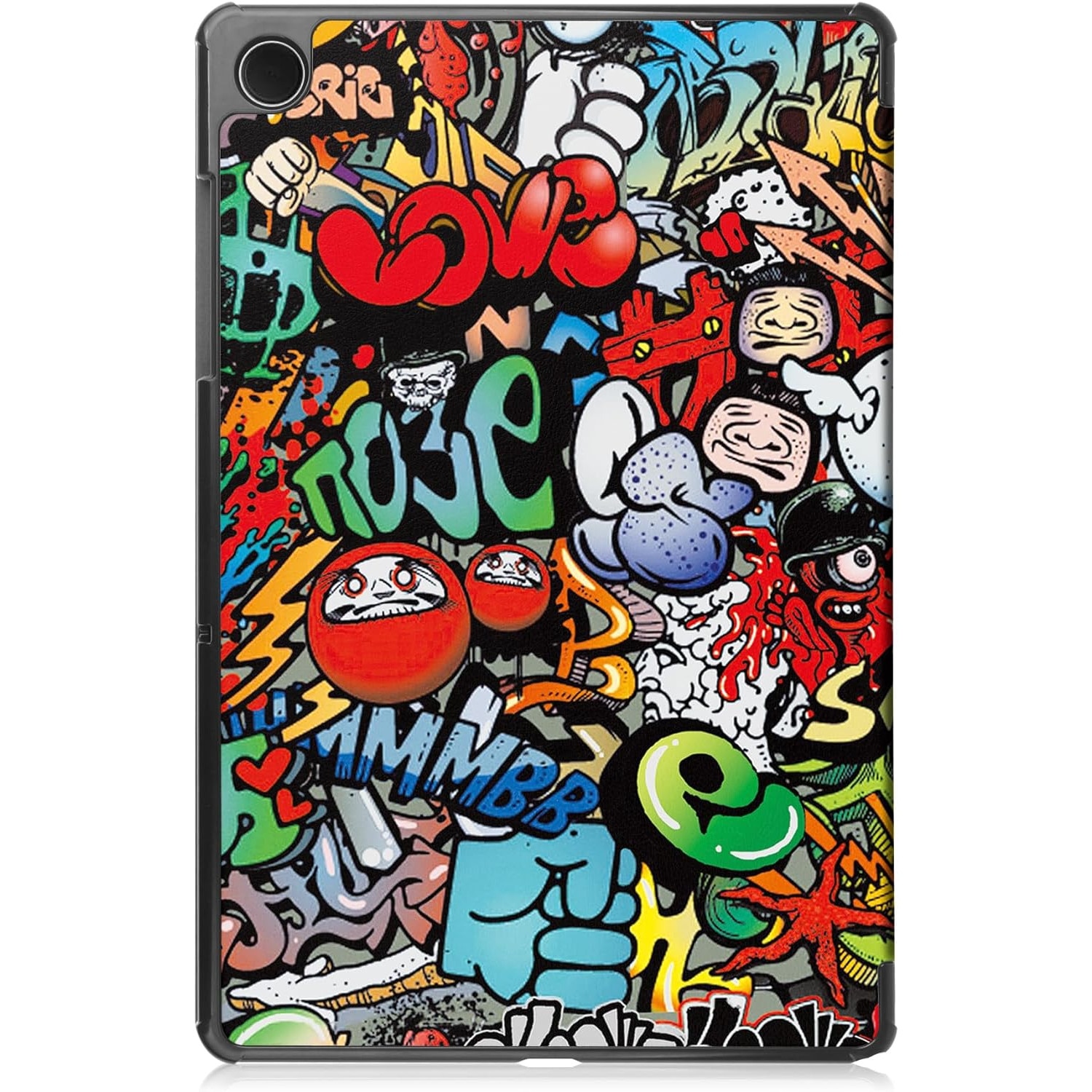 Husa pentru Samsung Galaxy Tab A11 Plus / A9+ Plus 11 inch UltraSlim de tip stand functie sleep/wake-up Aiyando, grafitti