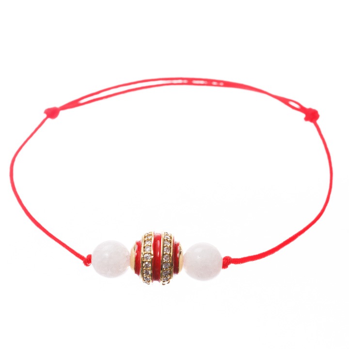 Martisor White Jade karkötő Globe BijouxMania