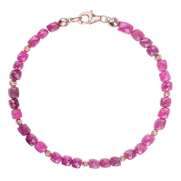 Bratara argint 925 Rubin 19 cm Bijouxmania