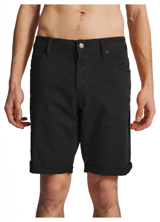 Blugi scurti barbati, STAFF JEANS, Bumbac, Negru, 40 US