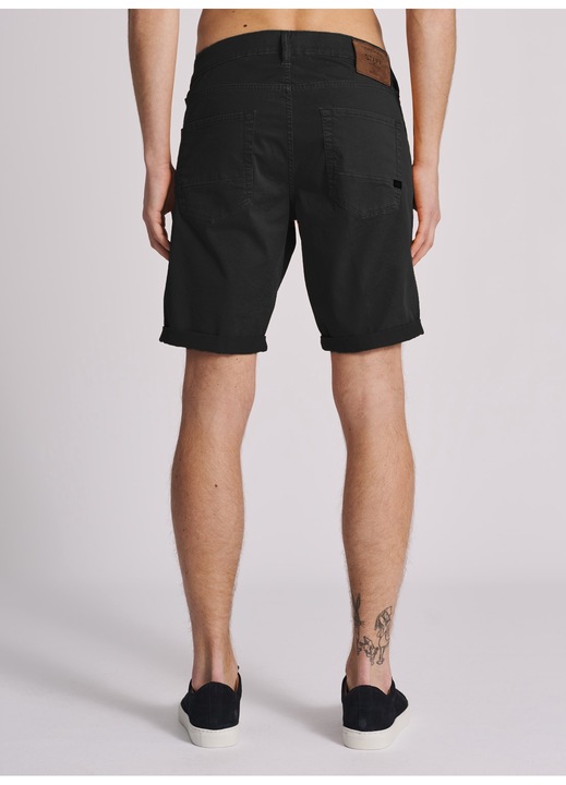 Blugi scurti barbati, STAFF JEANS, Bumbac, Negru, 40 US