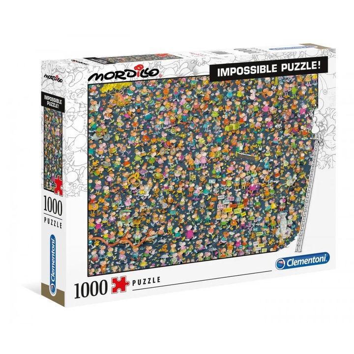 Clementoni - Puzzle Guillermo Mordillo: puzzle imposibil - 1 000 piese