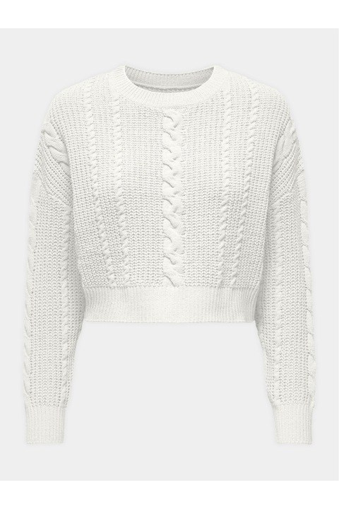 Pulover dama, ONLY, 303067953, Poliester, Alb