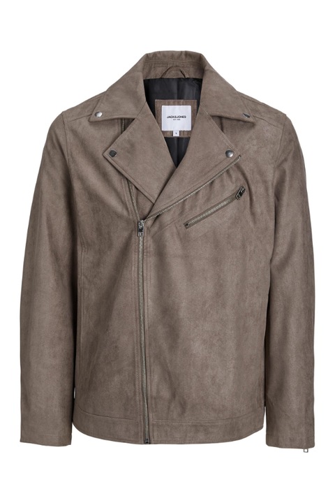 Férfi dzseki, Jack & Jones, 302663248, ökológiai bőr, Barna