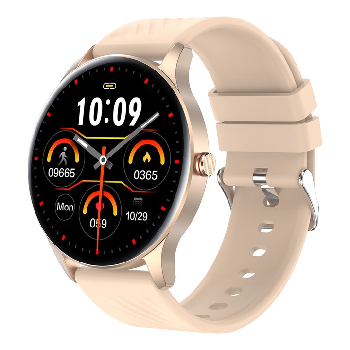 Смарт часовник Xmart AM1127G, AMOLED, Bluetooth 5.3, IP67, Златист
