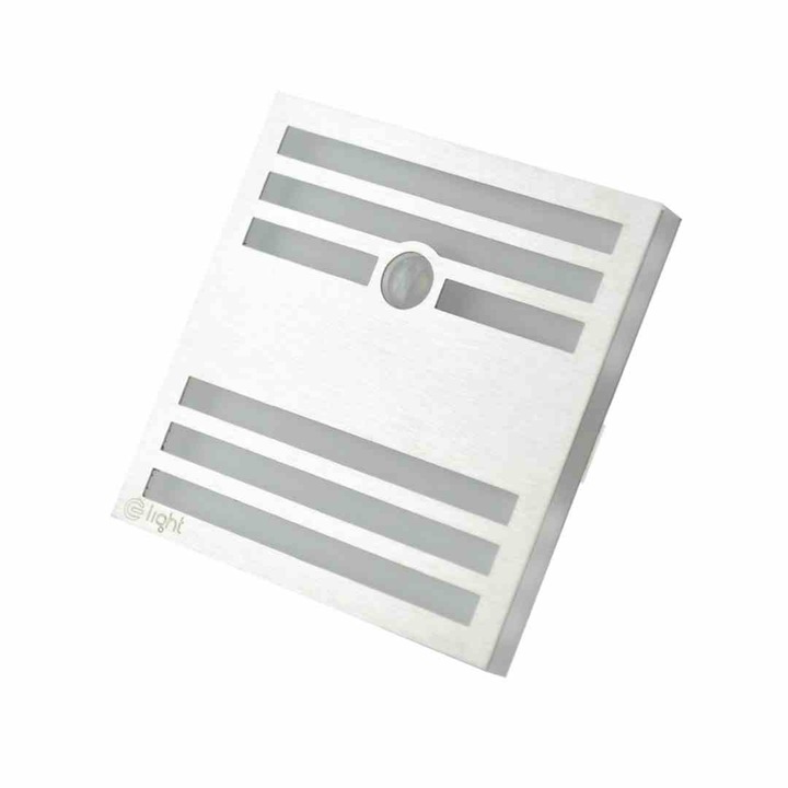 Fali lámpa mozgásérzékelővel, MILAGRO, LED, 6500K 12V, Ezüst