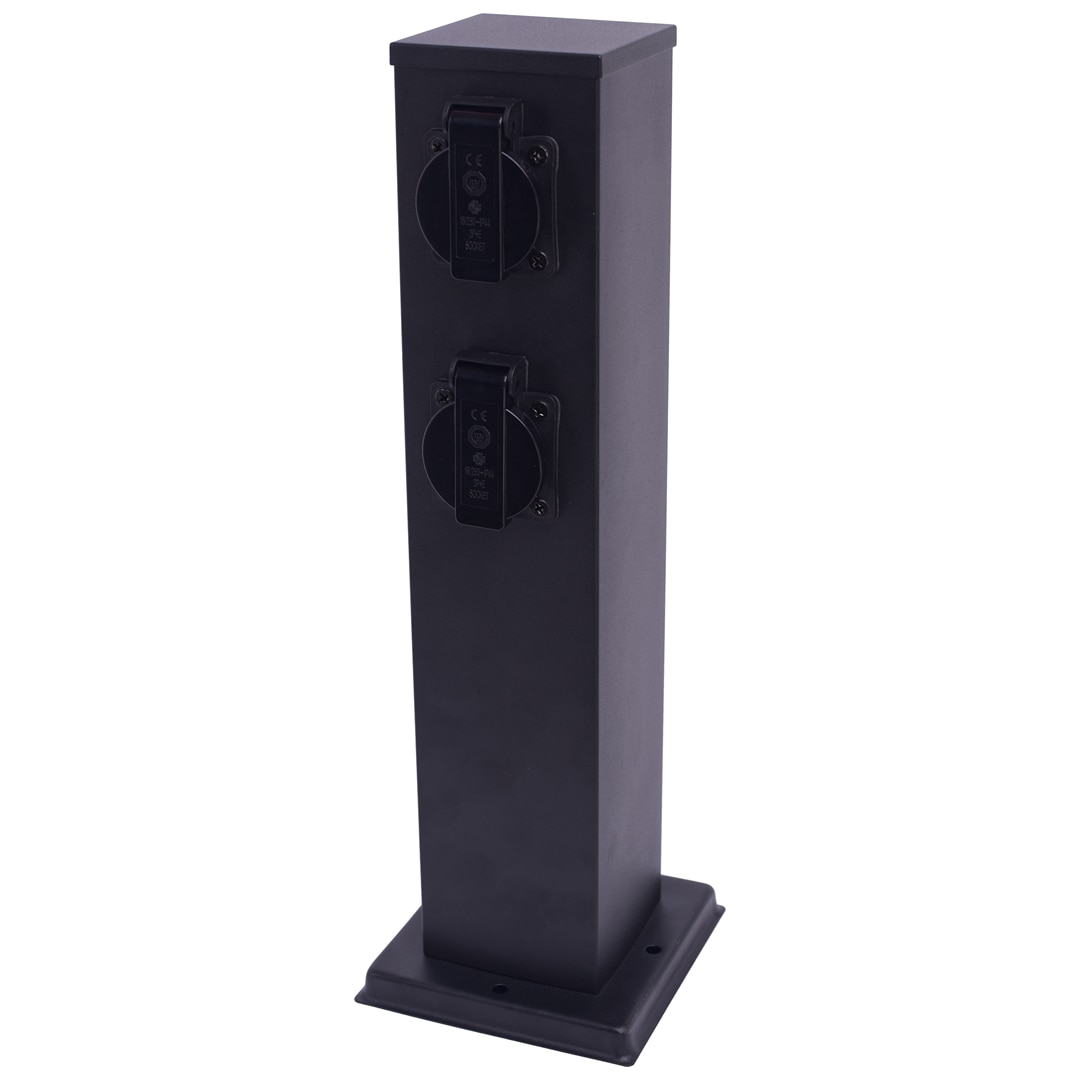 Stalp electric de gradina, Milagro, 400 x 128 x 80 mm, Negru - eMAG.ro