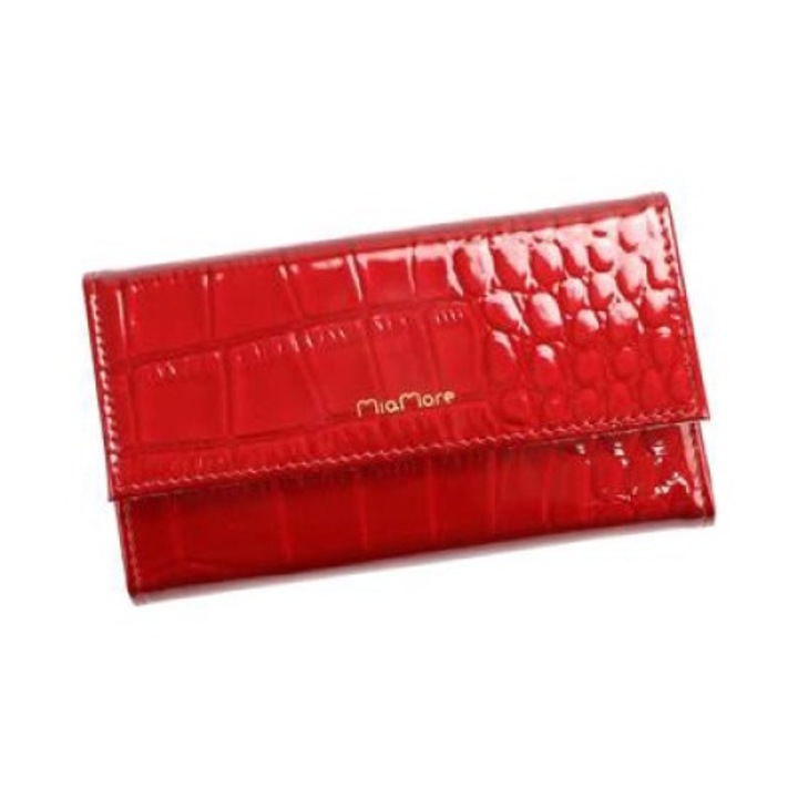 Husa telefon, MiaMore, Compatibil cu IPHONE 13, Piele naturala, Rosu