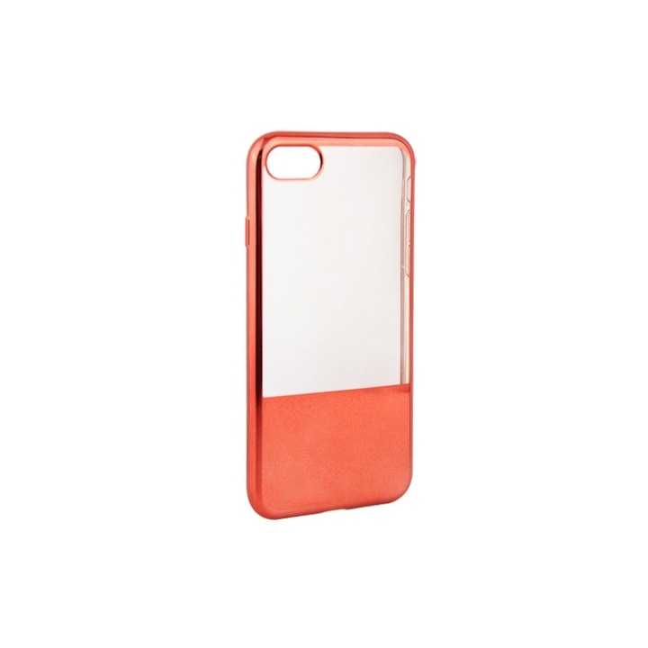 Капак, съвместим с Huawei P8 Lite 2017 \ P9 Lite 2017, Electroplate Half, Red, Atlas