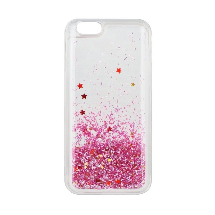 Калъф, Съвместим с Huawei P9 Lite Mini, Liquid Glitter, Розов, Forcell