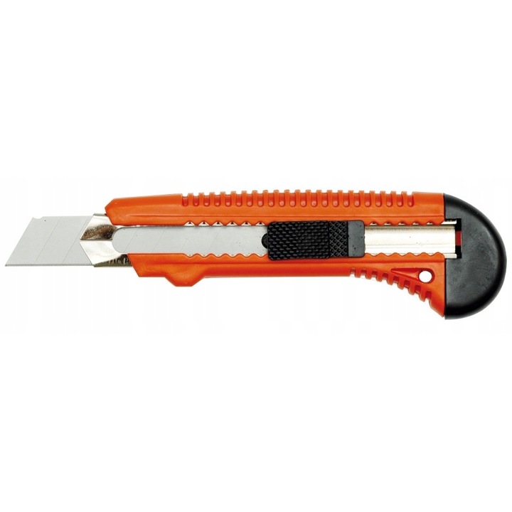 Cutter Vorel, lama intarita, plastic, 18mm