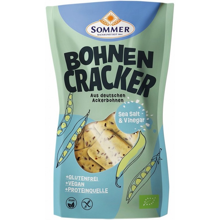 Bio bab keksz tengeri sóval és ecettel, gluténmentes, 100g Sommer