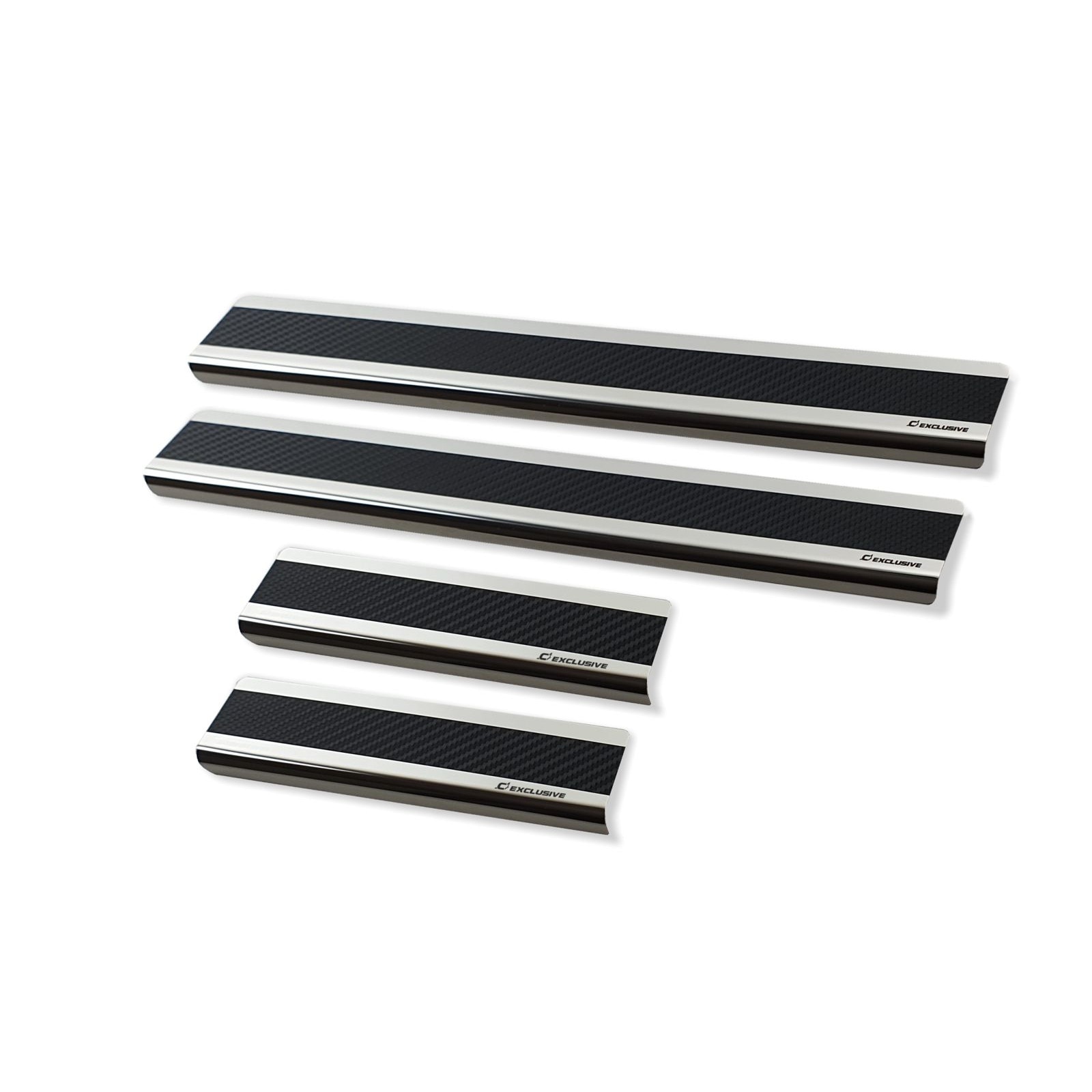 Mne Parts Kit 9 Pièces Bandes Chromées Compatible Renault Clio IV 2012-2018 - Acier Inoxydable