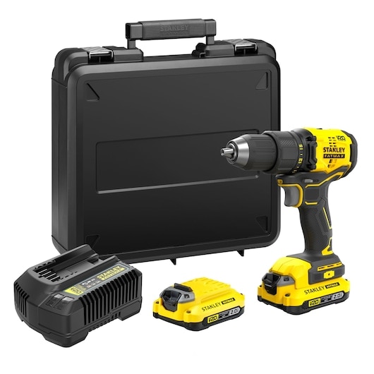Masina de gaurit, STANLEY FATMAX SFMCD710D2K-QW, cu acumulator, 18 V, 2 viteze, cuplu 60 Nm