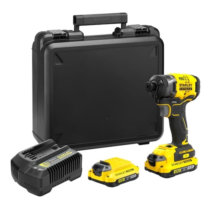 Ударен винтоверт STANLEY FATMAX SFMCF820D2K, Без кабел, 18V, 3 скорости, Въртящ момент 190 Nm, В кутия