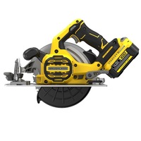 Fierastrau circular, STANLEY FATMAX SFMCS550M2K-QW, cu acumulator 18V, lama de ferastrau circular de 190 mm, Taiere max. 65 mm, doua baterii, carcasa