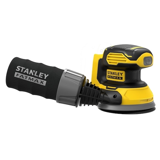 Slefuitor orbital pe acumulator Stanley FatMax SFMCW220B, 18V V20, diametru 125 mm, 12000 oscilatii/min, sistem de evacuare a prafului, intrerupator protejat de praf, maner confortabil cauciucat, nu include incarcator/acumulator