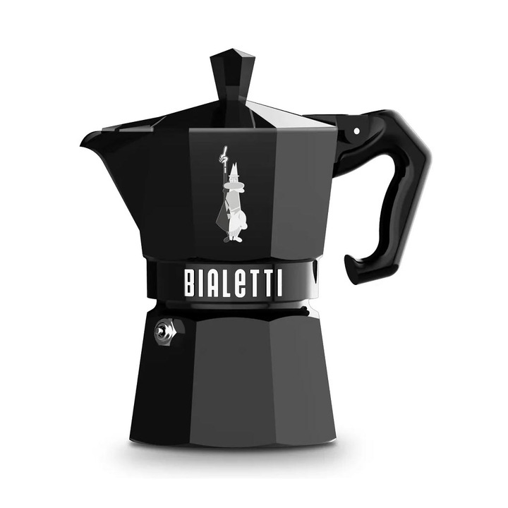 Bialetti Moka Exclusive fekete kotyogós kávéfőző, 3 adagos
