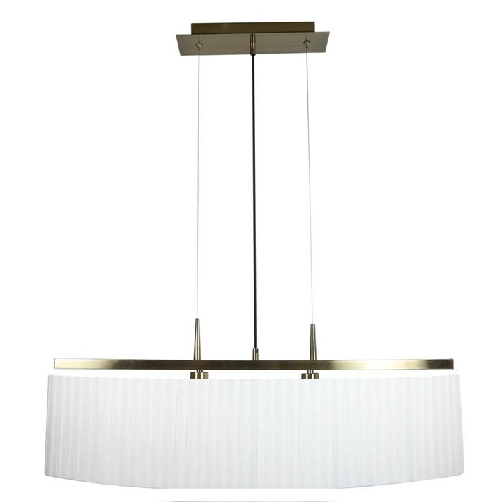 Пендел Candellux Lighting, Стомана, Цокъл E14, С крушка, Златист/Бял