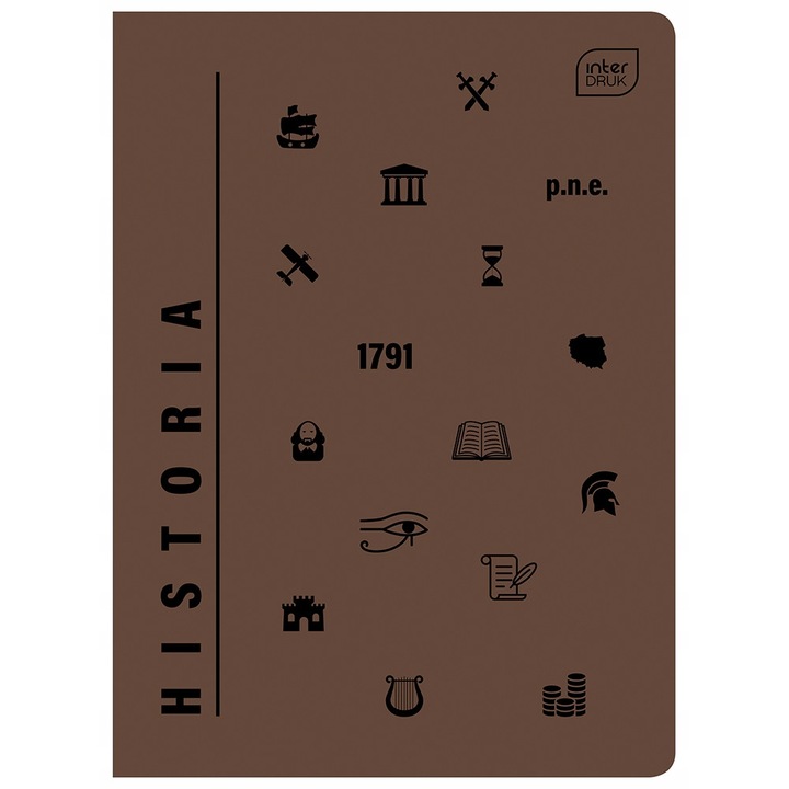 Caiet A5, Interdruk, 60 Pagini, Maro/Negru