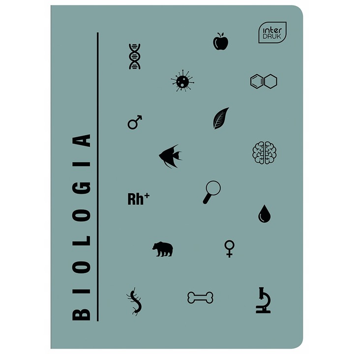 Caiet A5, Interdruk, 60 Pagini, Verde/Negru