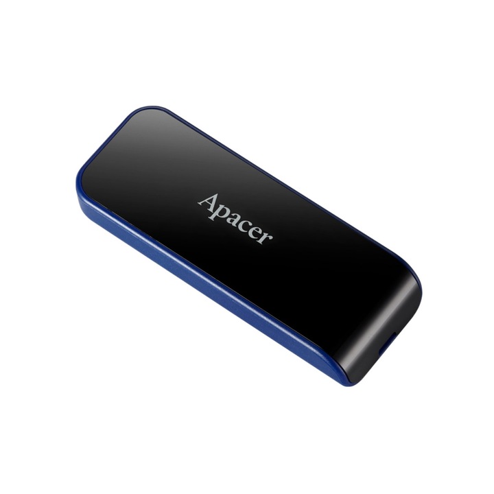 Memorie USB 3.2 Apacer 64GB, AH356 retractabila, albastru cu negru