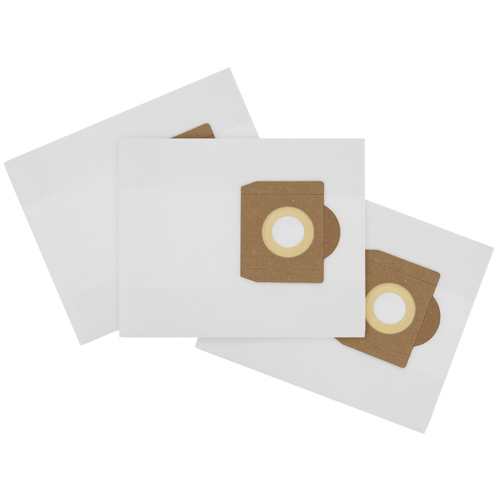 Set 3 saci cu 6 straturi, profilters, pentru Parkside PNTS 1250/9, PNTS 250, PNTS 23, INOX 1400, SPARKY VC 1220, 1221, 1321, Protool VCP 10, Alb