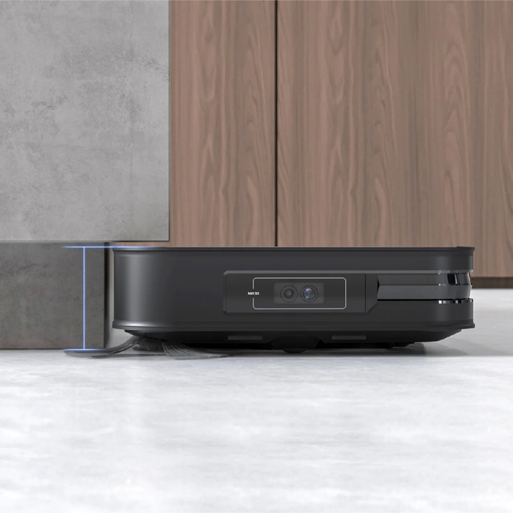 Robot de aspirare Ecovacs Deebot X2 Omni, statie de colectare si curatare/uscare automata, recunoastere obiecte AI, LiDar, senzor 3D, putere de aspirare 8000Pa, depasire obstacole, mop, recipient praf 420ml, recipient apa 180ml, aplicatie mobila, negru