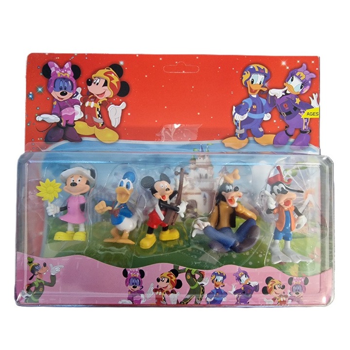 Set 5 figurine Mickey Mouse, 7 cm