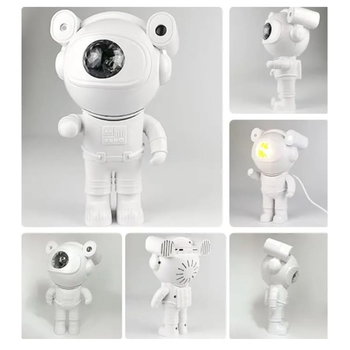 Veioza proiector, astronaut alb,22 cm