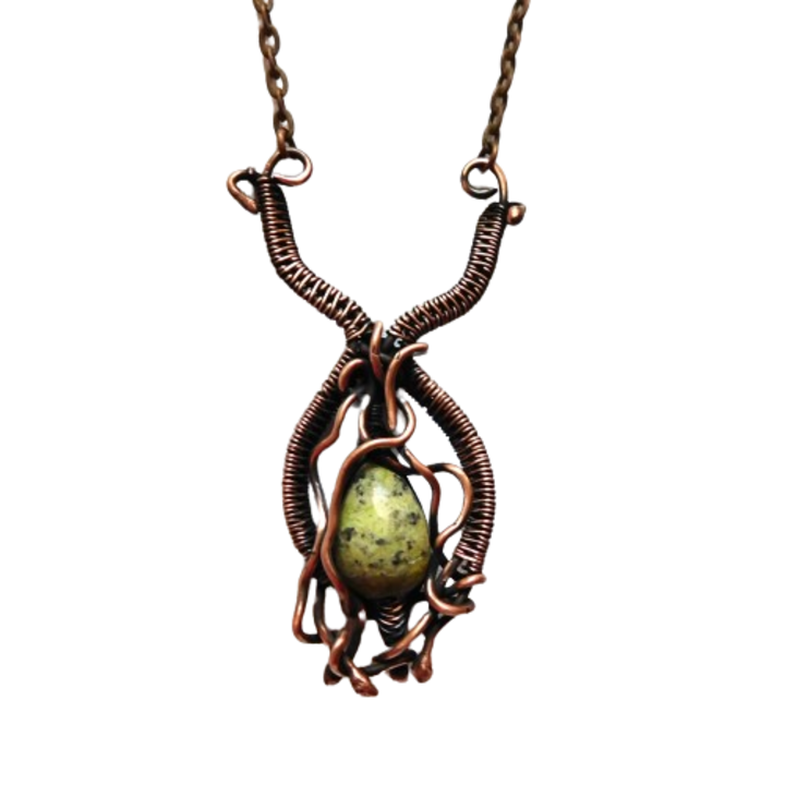 Pandantiv din cupru X cu variscit