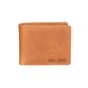 Hill Burry, Portofel unisex pliabil de piele, Caramel