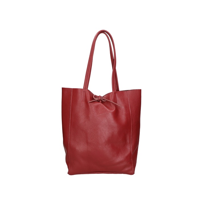Gave Lux, Geanta tote de piele 24145, Rosu inchis