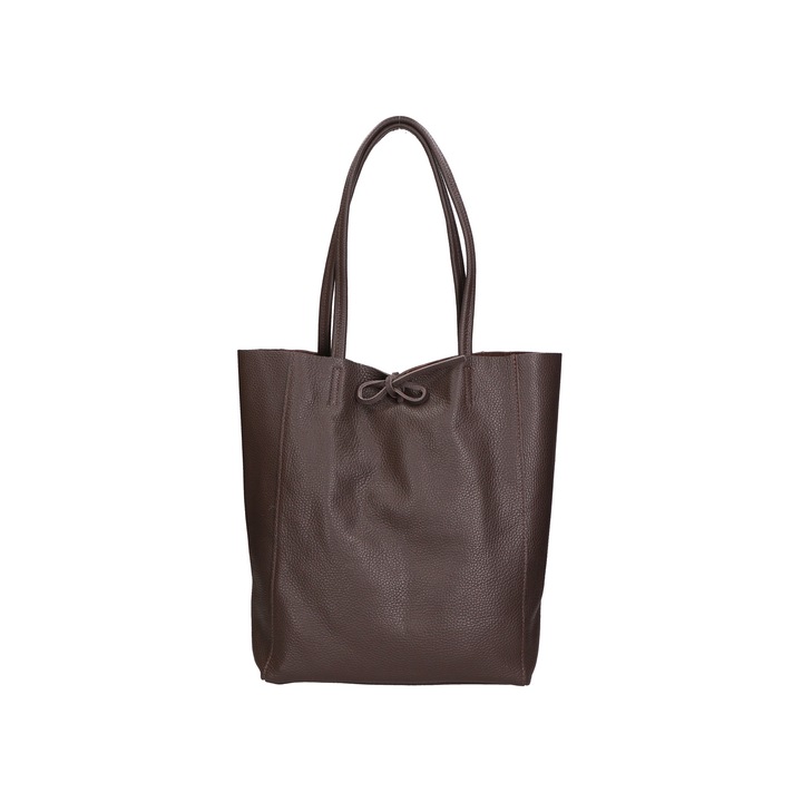 Gave Lux, Geanta tote de piele 24145, Maro inchis