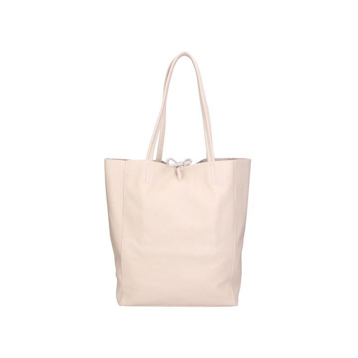 Gave Lux, Geanta tote de piele 24145, Alb fildes