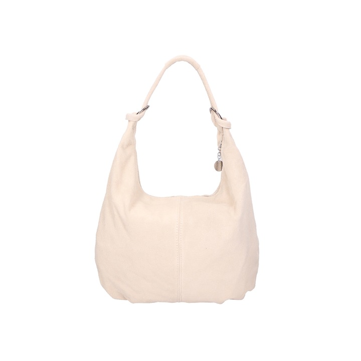 Gave Lux, Geanta hobo de piele intoarsa, Bej