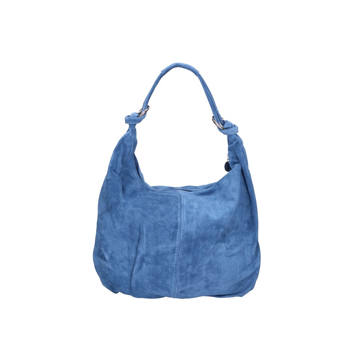 Gave Lux, Geanta hobo de piele intoarsa, Albastru deschis