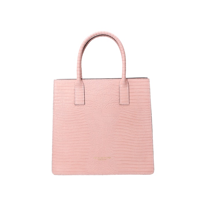Viola Castellani, Geanta crossbody de piele cu aspect de piele de reptila, Roz