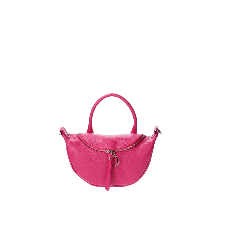 Viola Castellani, Geanta crossbody de piele, Fucsia