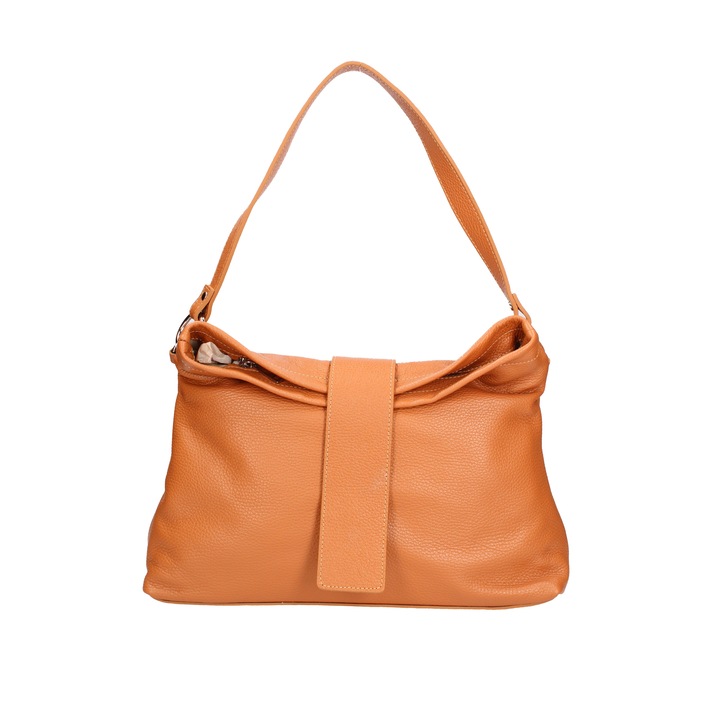 Viola Castellani, Geanta de piele cu bareta, Caramel