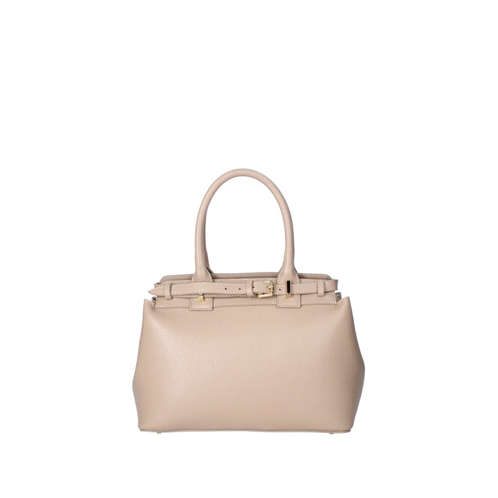 Viola Castellani, Geanta tote din piele, Maro taupe