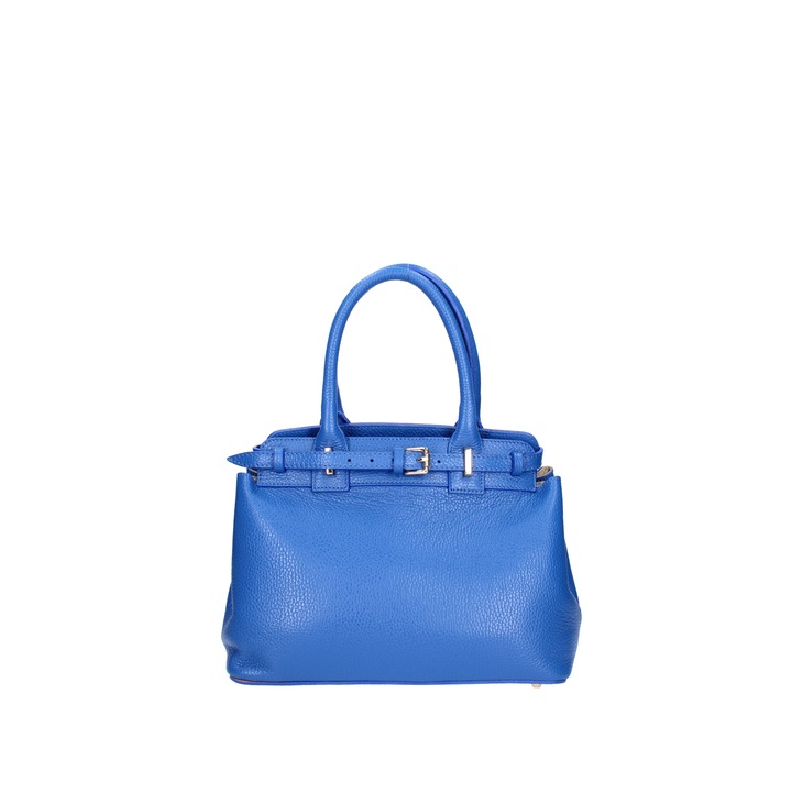 Viola Castellani, Geanta tote din piele, Albastru royal