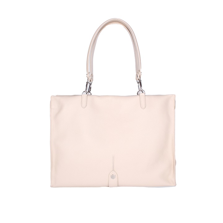 Roberta Rossi, Geanta shopper din piele cu fermoar, Bej