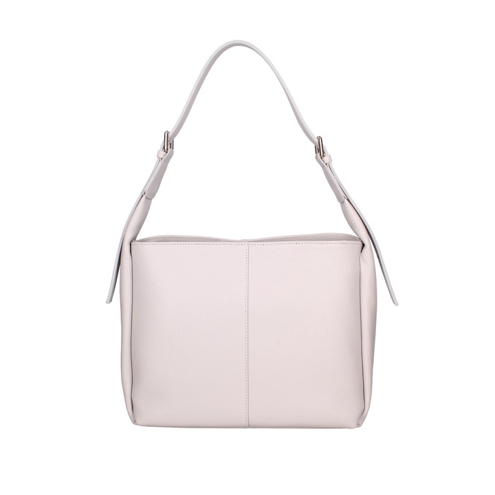 Roberta Rossi, Geanta din piele cu bareta de umar, Gri deschis