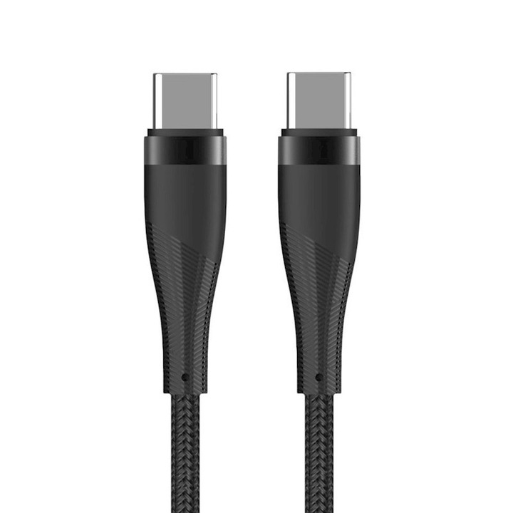 Cablu de incarcare USB-C / USB-C 100W Maxlife MXUC-08 1m negru