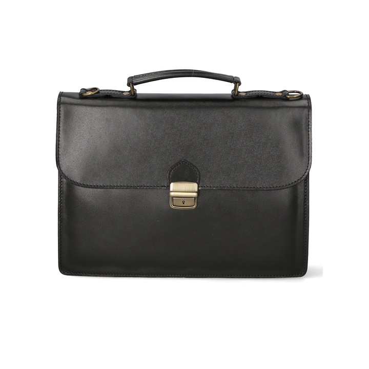 Gave Lux, Servieta unisex din piele 25023, Negru